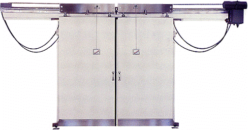 Bi-Parting Hydraulic Fiber-Glass Freezer Door