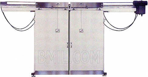 Fiberglass Bi-Parting Hydraulically Operated Cold Storage Door