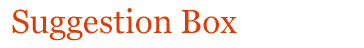 Suggestion Box
