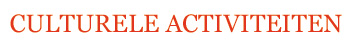Cultural Activities