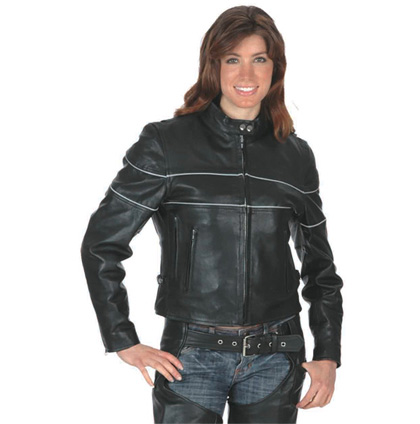 Ladies Leather Scooter Jacket, 563.go