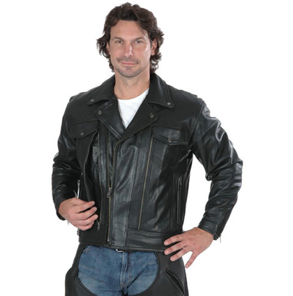 Men's Lightweight Denem Style Leather Jacket, 241.00