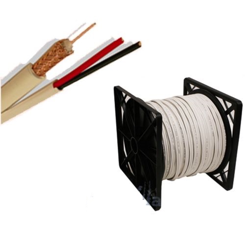 500 ft Power/Video Siamese Cable, RG59 Coaxial,18AWG Copper.