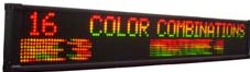 2-Line Multi-Color LED Moving Message Sign, 41\"(L) x 6\"(H) x 2\"(D)<li>Price: Call in