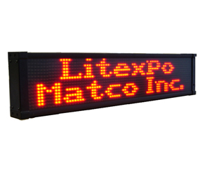 2-Line High Intensity LED Moving Message Sign, 25.5\"(L) x 6\"(H) x 2\"(D)<li>Price: Call in