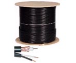 1000 ft Power/Video Siamese Cable, RG59 Coaxial,18AWG Copper.